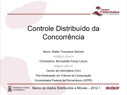 Walter Travassos - Concorrencia em Banco de Dados Distribuídos