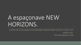 A espaçonave NEW HORIZONS.