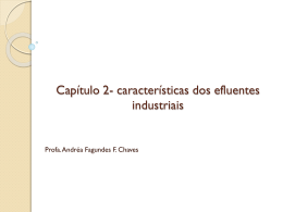 Capítulo 2- características dos efluentes industriais