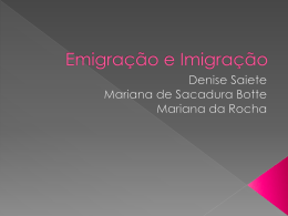 Emigração e Imigração - My E-Portfolio Mariana de Sacadura Botte