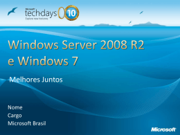 Windows Server 2008 R2 and Windows 7