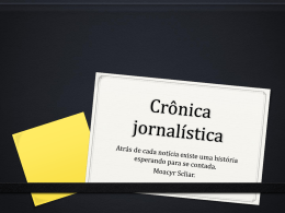 Crônica jornalística Scliar Portal 2014