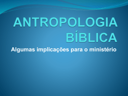 ANTROPOLOGIA BÍBLICA