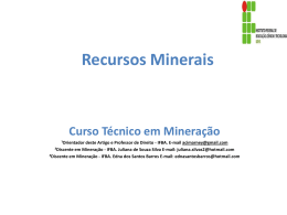 Direitos ambientais: os recursos minerais