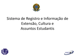 Sistema de Registro e Informação de Extensão, Cultura e Assuntos
