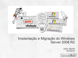 Implantação e Migração do Windows Server 2008 R2