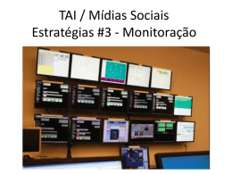 Monitoramento/Auditoria de Mídias Sociais / Métricas / Ferramentas