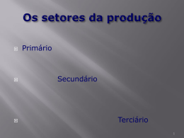 Os setores de produção