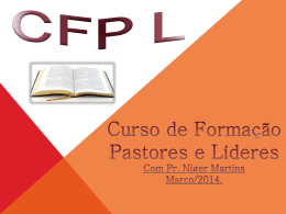 aula 1 - Bem-vindo ao CFPL - Curso de Formação de Pastores