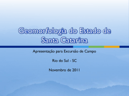 Geomorfologia do Estado de Santa Catarina