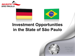 Investment Opportunities in the State of São Paulo