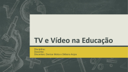 TV e Vídeo na Educação