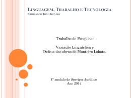 Linguagem, Trabalho e Tecnologia seminario Variaçãao Linguistica