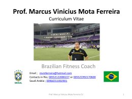 Prof. Marcus Vinicius Mota Ferreira Curriculum Vitae