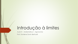 Aula 01 – Introdução à Limites
