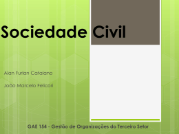Especificidades da Sociedade Civil