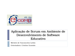 Aplicação de Scrum em Ambiente de Desenvolvimento de Software