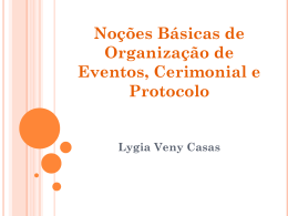 Organização de eventos (Lygia Veny Casas)