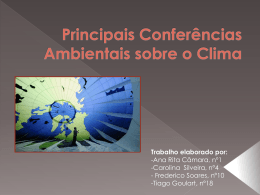 Principais Conferências Ambientais sobre o Clima