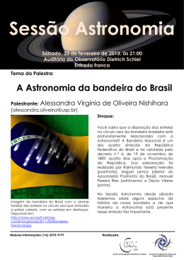 A Astronomia da Bandeira do Brasil