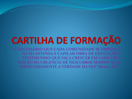 CARTILHA DE FORMAÇÃO