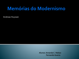 Memórias do Modernismo