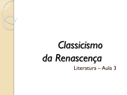 Aula 3 – Classicismo