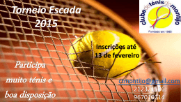 cartaz torneio escada 2015 - Clube de Ténis do Montijo
