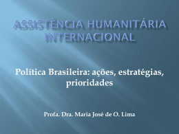 Assistência Humanitária Internacional Política Brasileira