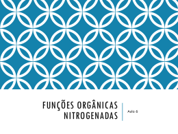 Funções Orgânicas Nitrogenadas I