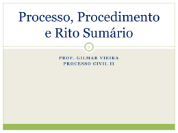 Processo, Procedimento e Sumário