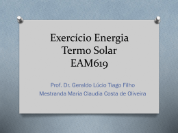 Exercício Energia Termo Solar EAM619