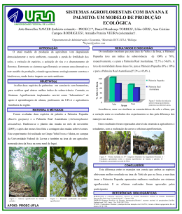 sistemas agroflorestais com banana e palmito: um modelo de