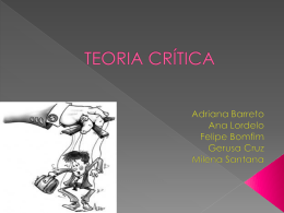 TEORIA CRÍTICA - WordPress.com