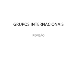 grupos internacionais – 9º ano