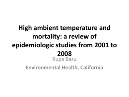 High ambient temperature and mortality: a review of epidemiologic