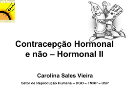 Contracepção Hormonal