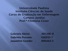 Universidade Paulista Instituto Ciências da Saúde Curso de