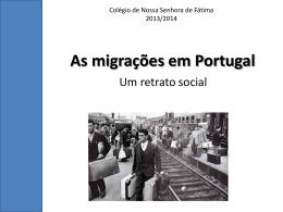 As migrações em Portugal