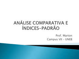 análise comparativa e índices-padrão