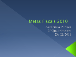 Metas Fiscais 2003