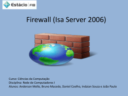 Cenário de funcionalidade do ISA Server
