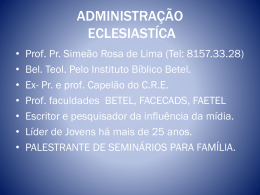 adm. eclesiatica - Faculdade