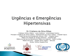 Urgências e Emergências Hipertensivas