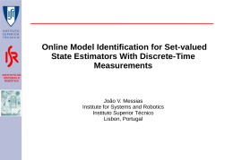 Set-Valued Estimation - Institute For Systems and Robotics