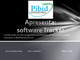 Apresentação: software Tracker
