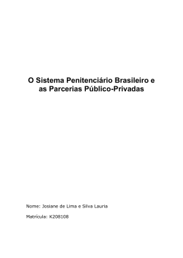 O Sistema Penitenciário Brasileiro e as Parcerias Público