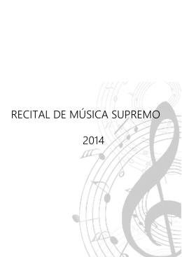 Programa Recital 2014