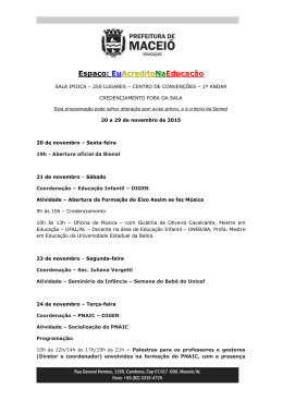 Programação Semed - Bienal do Livro de Alagoas 2015