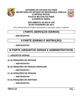 ADIT. BG 036 - De 20 FEV 2014 - Proxy da Polícia Militar do Pará!